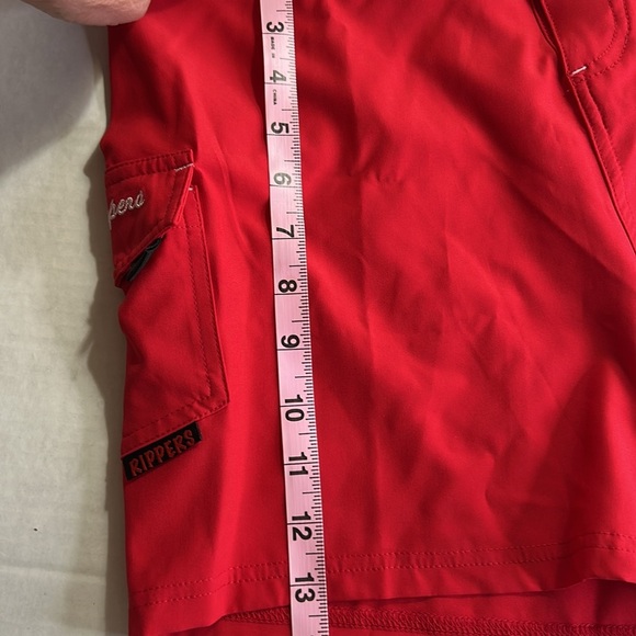 MAUI RIPPERS WOMENS LIGHTWEIGHT STRETH DRAWSTRING RED BOARD SHORTS SZ 8 - Picture 15 of 16